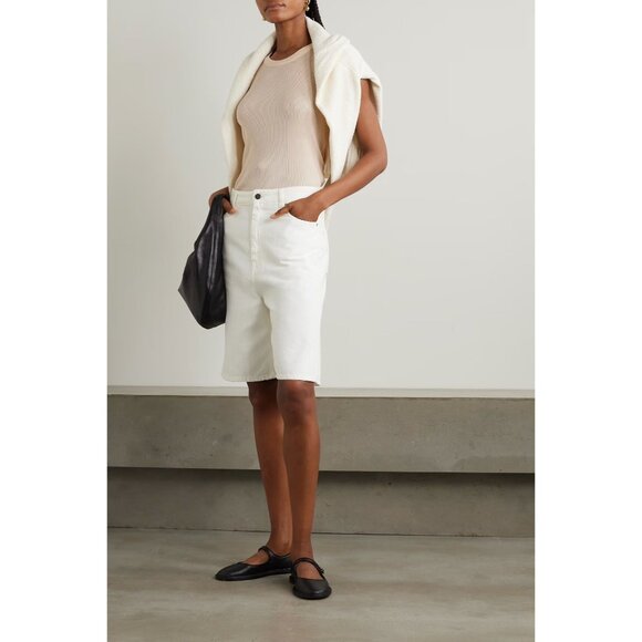 Loulou Studio Isu Shorts in Ivory 25 New Womens Bermuda Long Knee - Picture 15 of 15